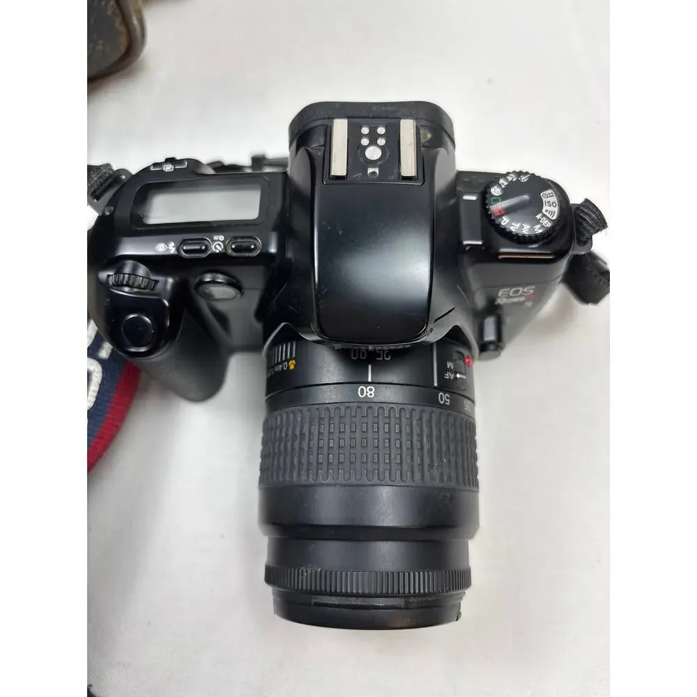 Vintage Black Canon EOS REBEL X S 35mm FILM SLR Camera Body & Lens Preowned